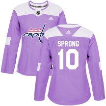 Daniel Sprong Washington Capitals Adidas Women's Authentic ized Fights Cancer Practice Jersey - Purple