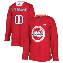 Custom Washington Capitals Adidas Youth Authentic Practice Jersey - Red