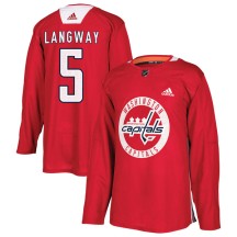 Rod Langway Washington Capitals Adidas Youth Authentic Practice Jersey - Red