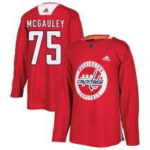 Tim McGauley Washington Capitals Adidas Men's Authentic Practice Jersey - Red