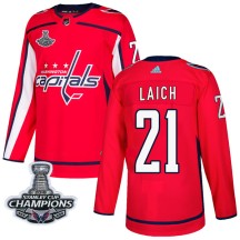 Brooks Laich Washington Capitals Adidas Youth Authentic Home 2018 Stanley Cup Champions Patch Jersey - Red