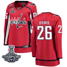 Nic Dowd Washington Capitals Fanatics Branded Women's Breakaway Home 2018 Stanley Cup Champions Patch Jersey - Red