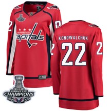 Steve Konowalchuk Washington Capitals Fanatics Branded Women's Breakaway Home 2018 Stanley Cup Champions Patch Jersey - Red
