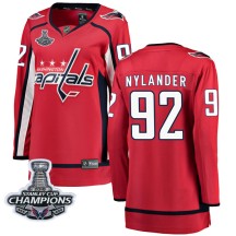 Michael Nylander Washington Capitals Fanatics Branded Women's Breakaway Home 2018 Stanley Cup Champions Patch Jersey - Red