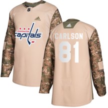 Adam Carlson Washington Capitals Adidas Men's Authentic Veterans Day Practice Jersey - Camo