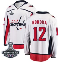 Peter Bondra Washington Capitals Fanatics Branded Youth Breakaway Away 2018 Stanley Cup Champions Patch Jersey - White