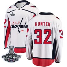 Dale Hunter Washington Capitals Fanatics Branded Youth Breakaway Away 2018 Stanley Cup Champions Patch Jersey - White