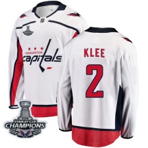 Ken Klee Washington Capitals Fanatics Branded Youth Breakaway Away 2018 Stanley Cup Champions Patch Jersey - White