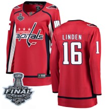 Trevor Linden Washington Capitals Fanatics Branded Women's Breakaway Home 2018 Stanley Cup Final Patch Jersey - Red