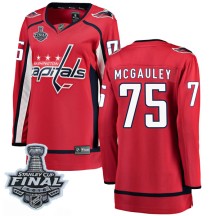 Tim McGauley Washington Capitals Fanatics Branded Women's Breakaway Home 2018 Stanley Cup Final Patch Jersey - Red