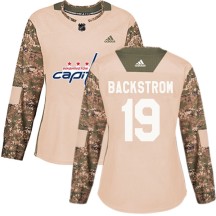 Nicklas Backstrom Washington Capitals Adidas Women's Authentic Veterans Day Practice Jersey - Camo