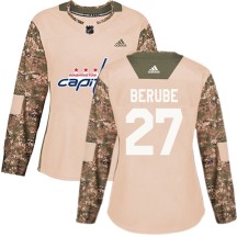 Craig Berube Washington Capitals Adidas Women's Authentic Veterans Day Practice Jersey - Camo