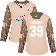 Enrico Ciccone Washington Capitals Adidas Women's Authentic Veterans Day Practice Jersey - Camo