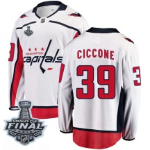 Enrico Ciccone Washington Capitals Fanatics Branded Men's Breakaway Away 2018 Stanley Cup Final Patch Jersey - White