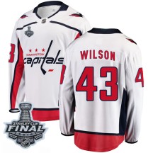 Tom Wilson Washington Capitals Fanatics Branded Men's Breakaway Away 2018 Stanley Cup Final Patch Jersey - White